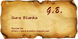 Gura Bianka névjegykártya